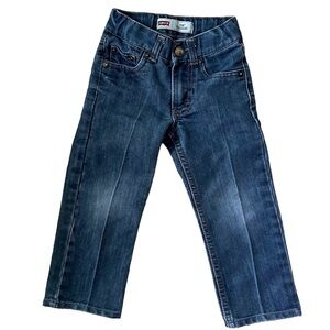 Levi’s 514 Straight Leg Toddler Blue Jeans Size 3T Adjustable Waist Boys